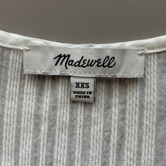 Madewell Sicily Cover-Up Wrap Dress in Eyelet White, Cotton Gauze Sundress, XXS - Picture 10 of 10